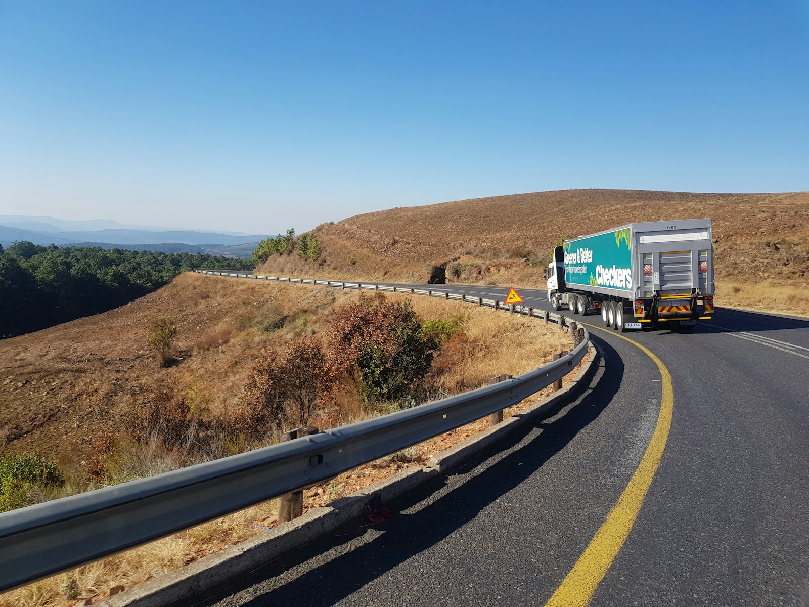 Truck on a mountain road